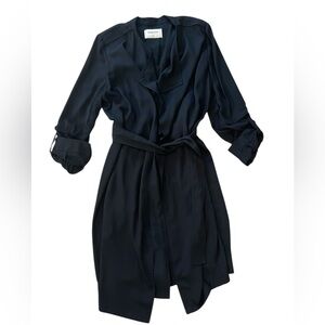 Aritzia Babaton Black Flowy Belted Midi Dress 🖤